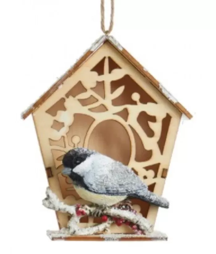 Best Chickadee With Birdhouse Ornament Animals