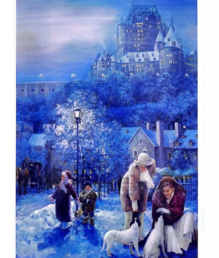 Fashion Christmas Card Winter Chateau Frontenac Christmas Cards & Stationary