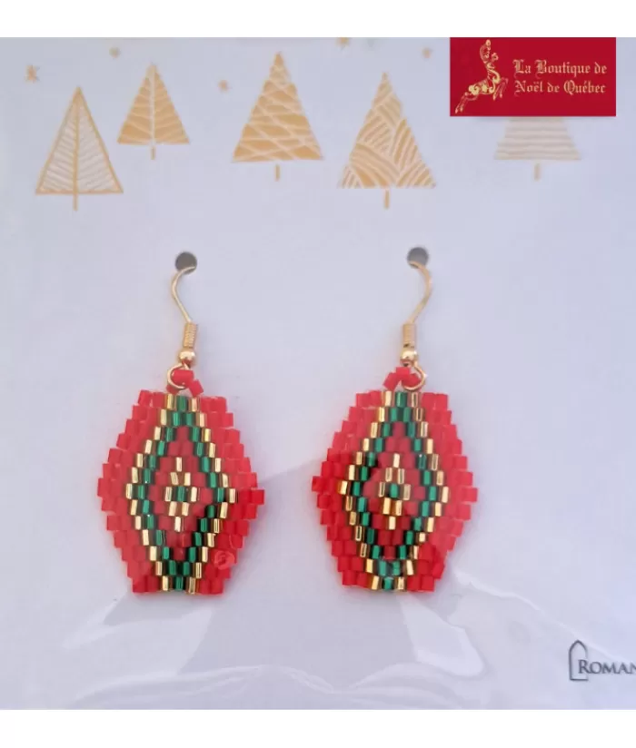 New Christmas Earrings, Woven Material Jewelry