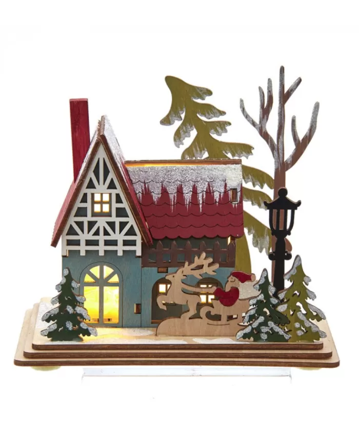 Boutique de Noël Rustic*Christmas House With Santa