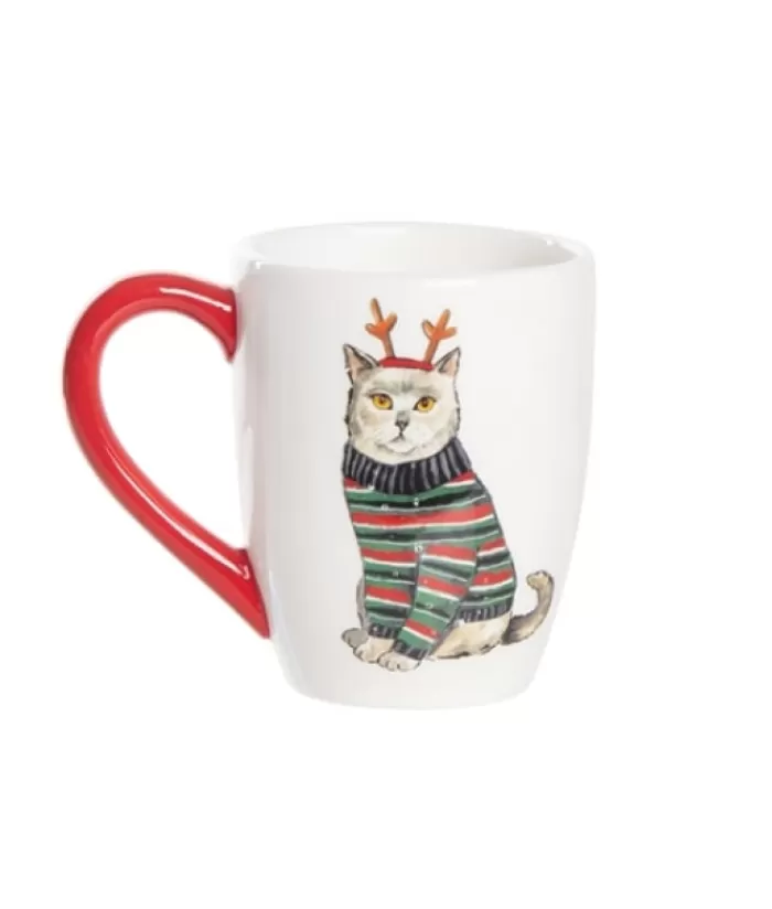 New Christmas Mug, Cat Design Christmas Dishes