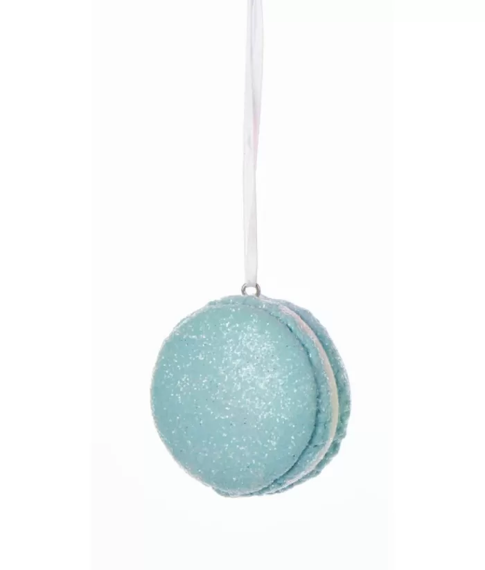 Boutique de Noël Ginger Bread & Candy Shoppe*Christmas Tree Ornament, Blue Macaroon