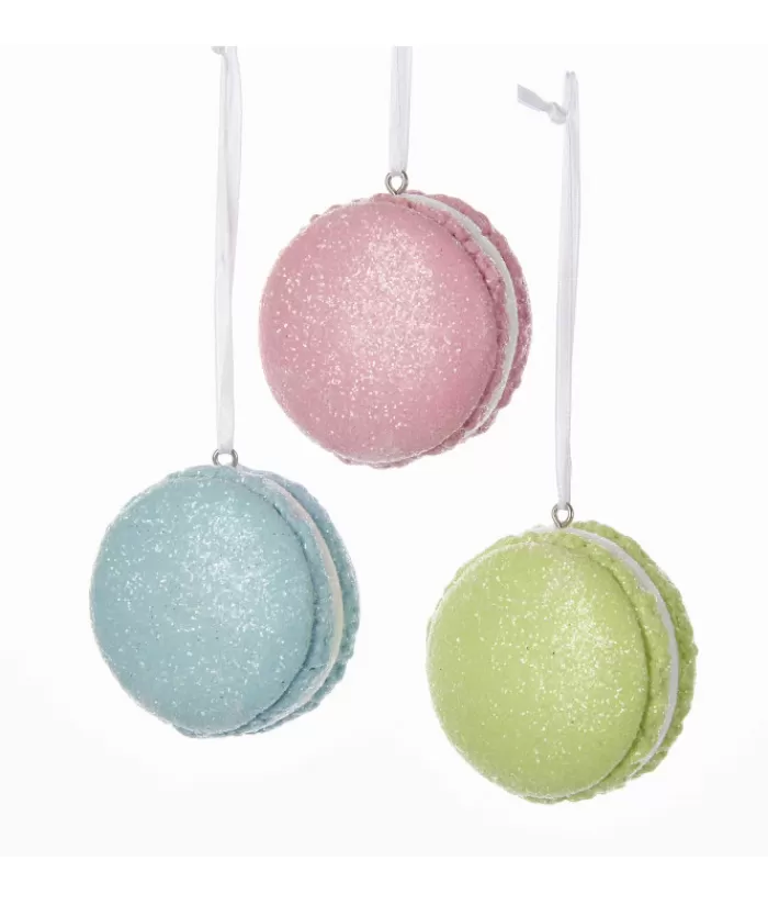 Discount Christmas Tree Ornament, Blue Macaroon Gingerbread & Candy