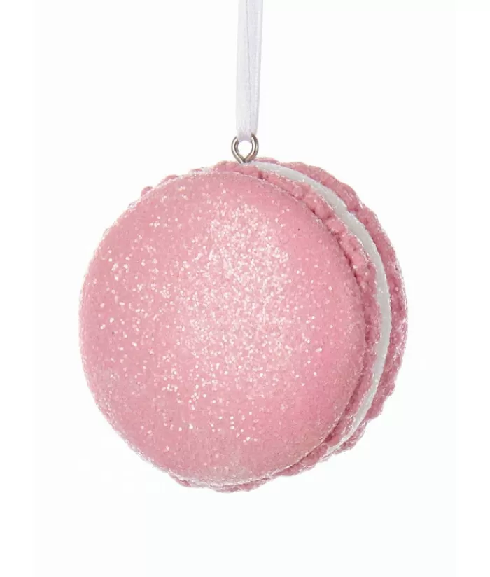 Best Sale Christmas Tree Ornament, Pink Macaroon Gingerbread & Candy