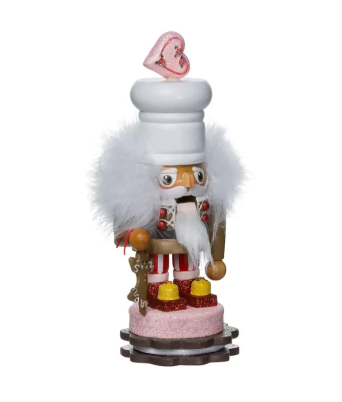 Boutique de Noël Ginger Bread & Candy Shoppe*Chubby Gingerbread Nutcracker With Cookie Base 7.8" Tall