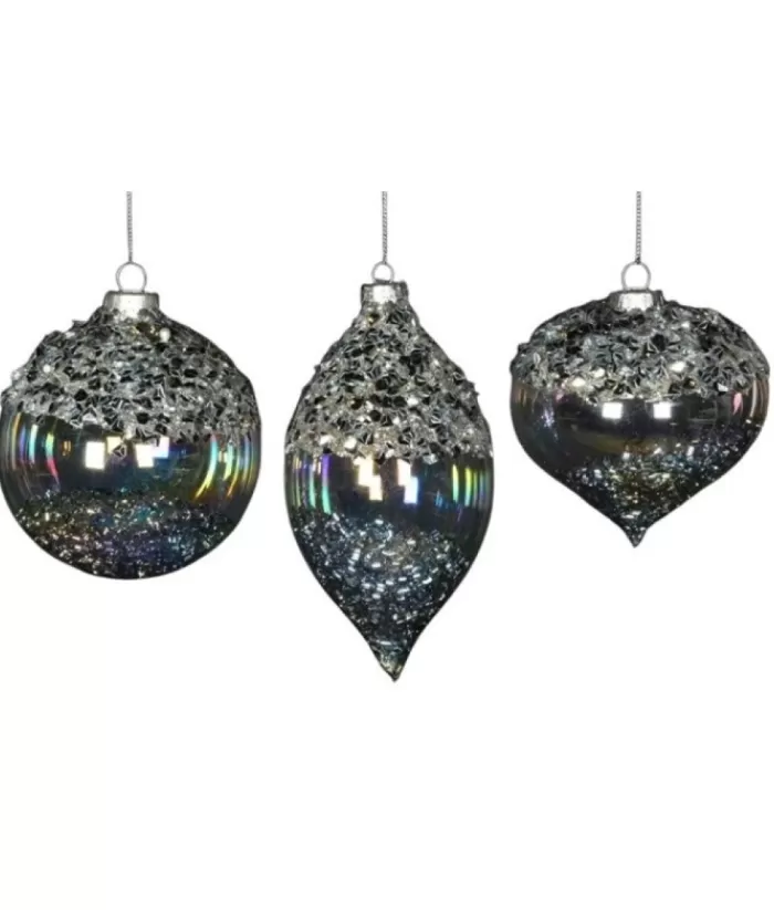 Boutique de Noël Christmas Classics*Clear Glass Ball Ornament With Rainbow Effect, 80Mm