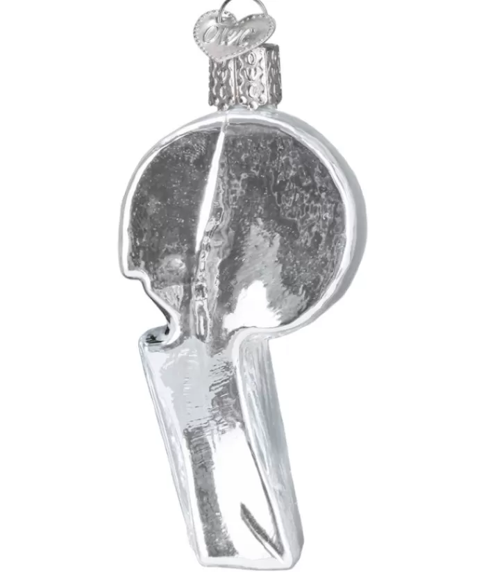 Clearance Coach'S Whistle Glass Ornament Sports