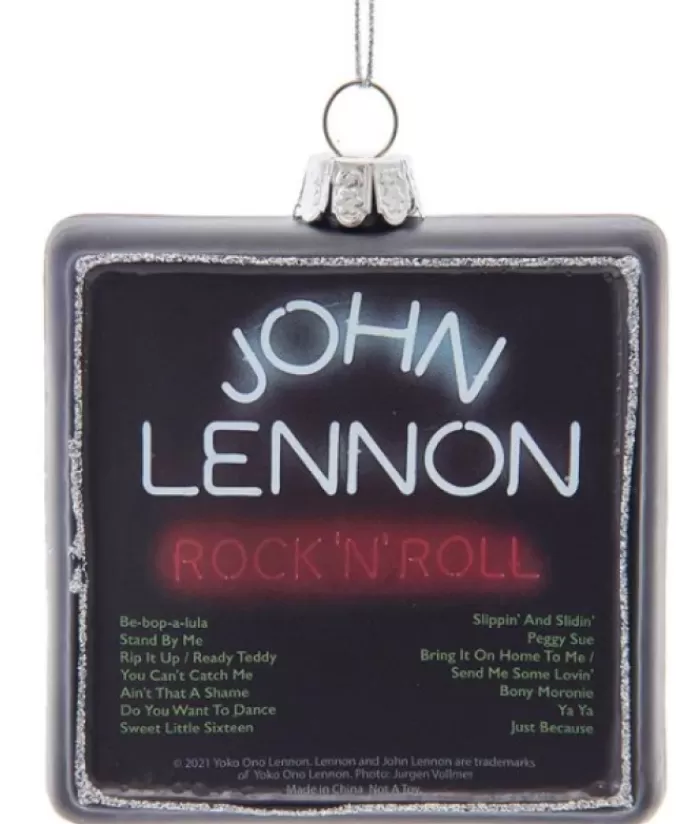 Discount Collectible Ornament In Glass, 1975 Vinyl Record "Rock And Roll" By John Lennon Miscellaneous