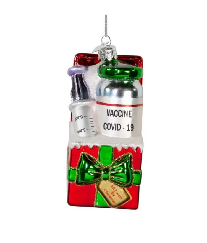 Hot Covid Vaccine Glass Ornament Miscellaneous