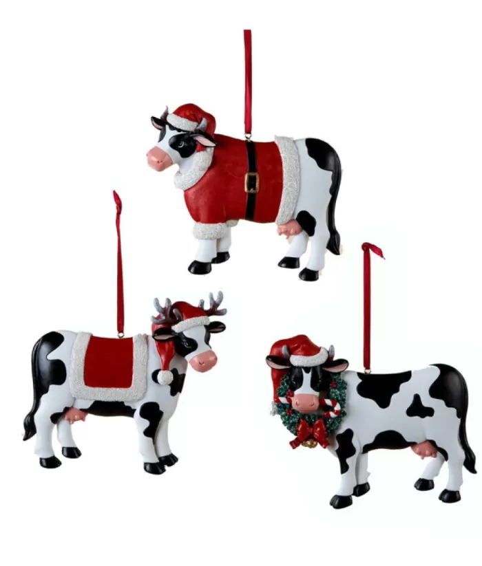 Boutique de Noël Farm House & Western*Cow Ornament