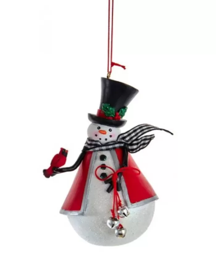 Boutique de Noël Rustic*Cozy Snowman With Bells Ornament