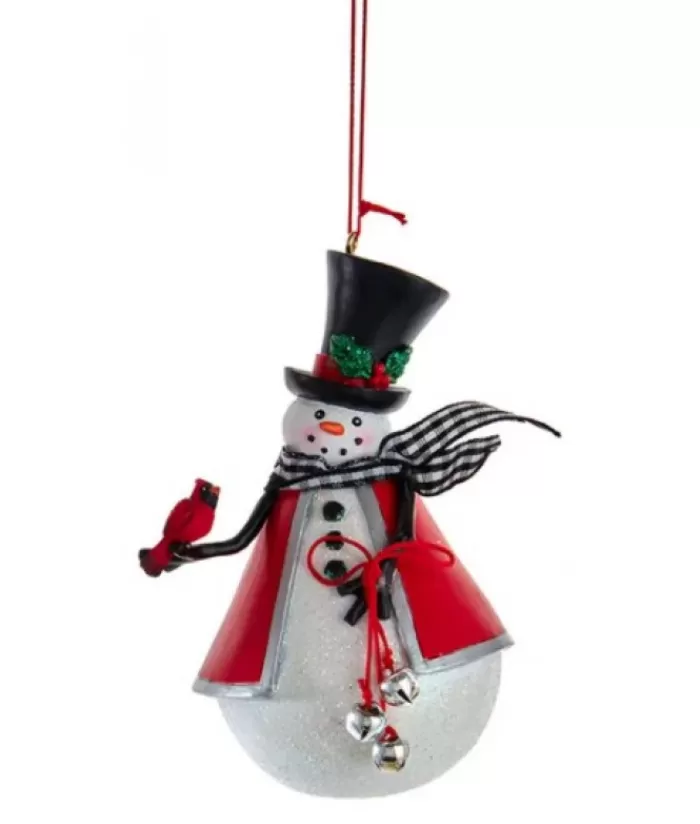 Store Cozy Snowman With Bells Ornament Snowmen