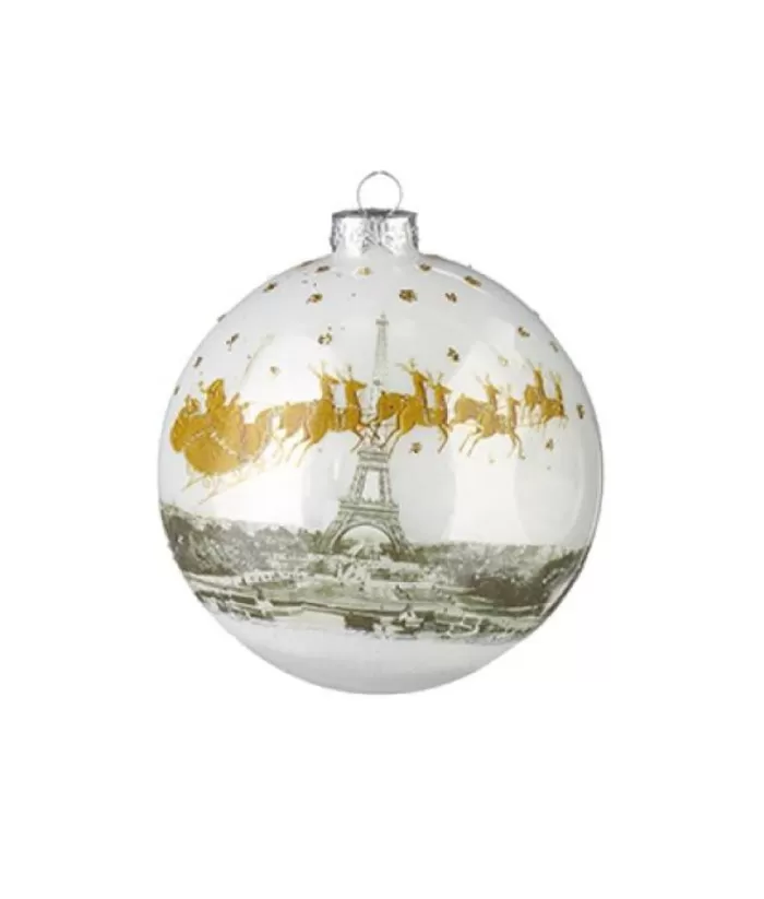 Boutique de Noël Collections*Cristmas In Paris Glass Ornament