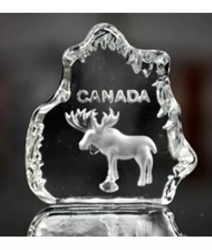 Flash Sale Crystal Etched Canada Moose Miscellaneous