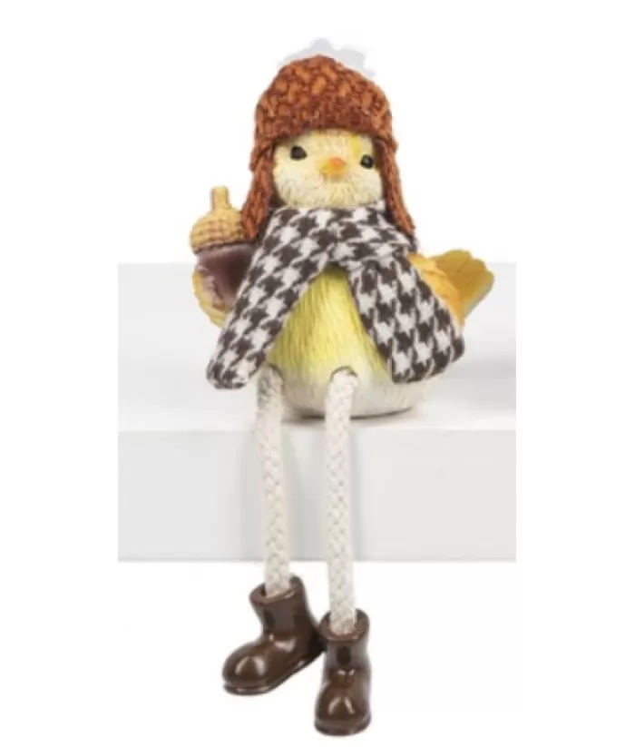 Boutique de Noël Miscellaneous*Dangling Legs, Cosy Bird, With Acorn, Shelf Ornament