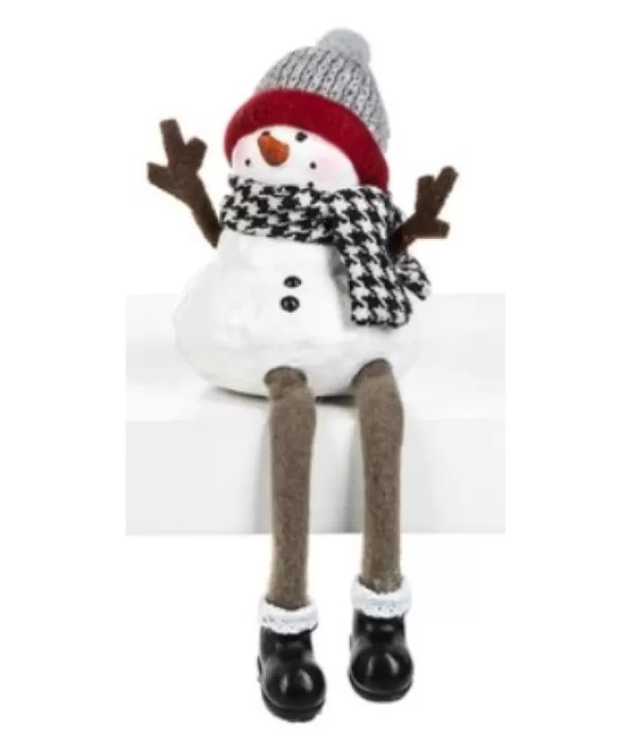 Boutique de Noël Winter Wonderland*Dangling Legs, Cosy Snowman, Shelf Decoration