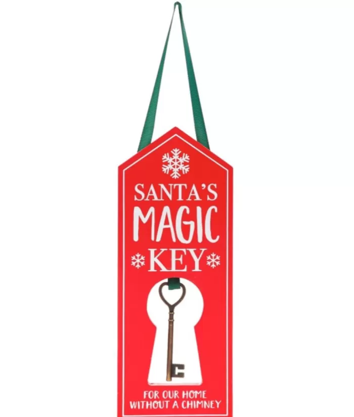 Boutique de Noël Christmas Classics*Decor, House Key For Santa, Measures 9 Inches