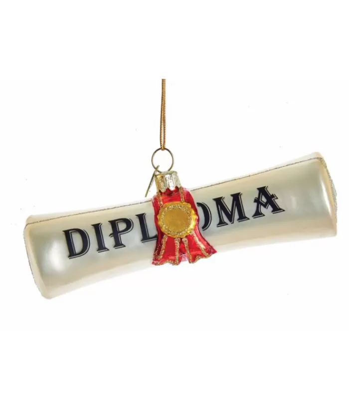 Online Diploma Glass Ornament Family & Friends