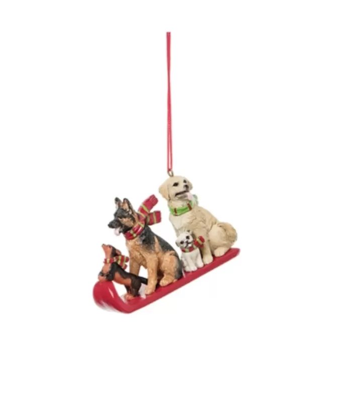 Boutique de Noël Family & Friends*Dogs On Sled Ornament