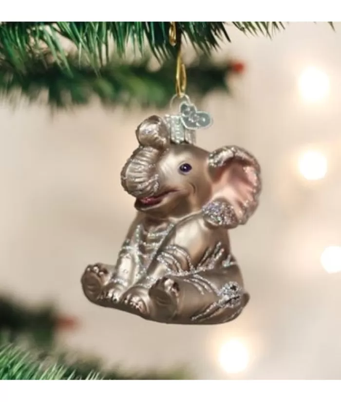 Discount Elephant Glass Ornament Animals