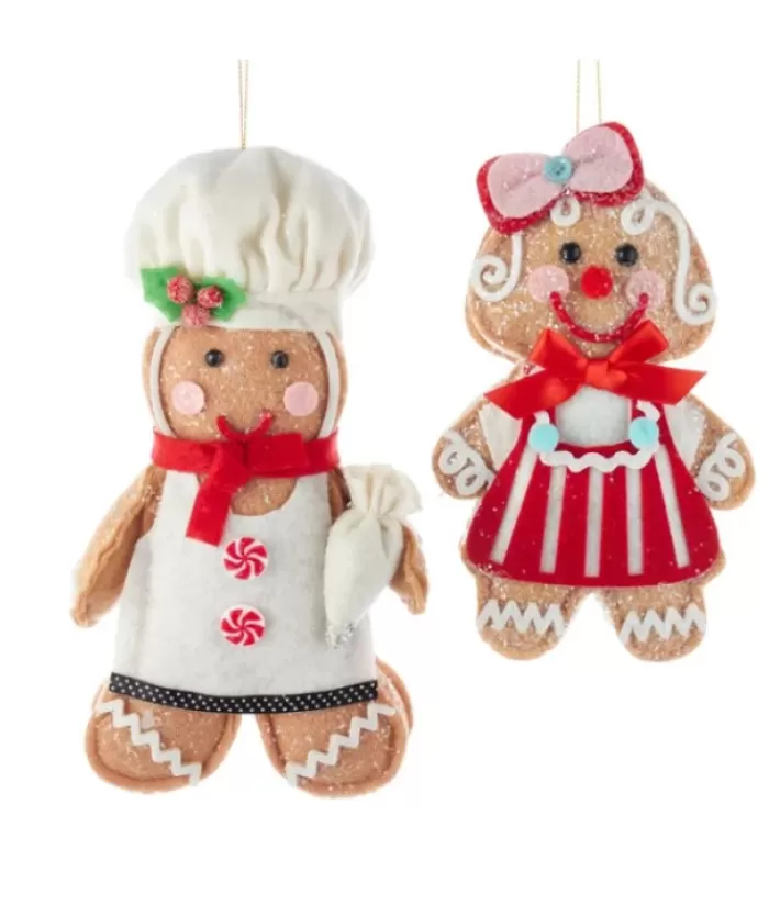 Shop Fabric Ornament, Gingerbread Boy Folk Plush