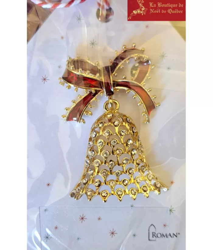 Online Festive Bell With Ribbon, Brooch Jewelry