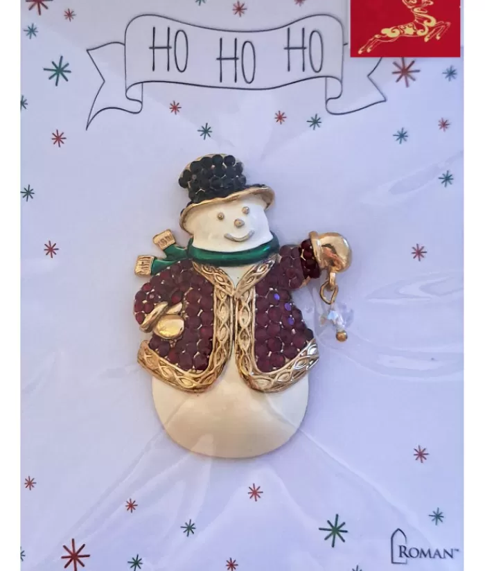 Flash Sale Festive Snowman Brooch Jewelry