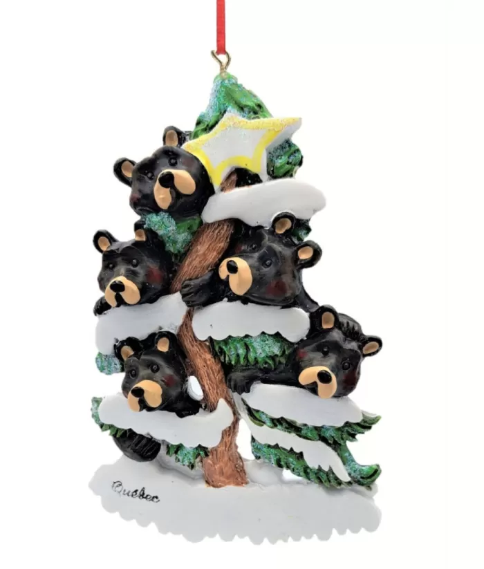 Boutique de Noël Enchanted Forest*Five Bears Family On Tree