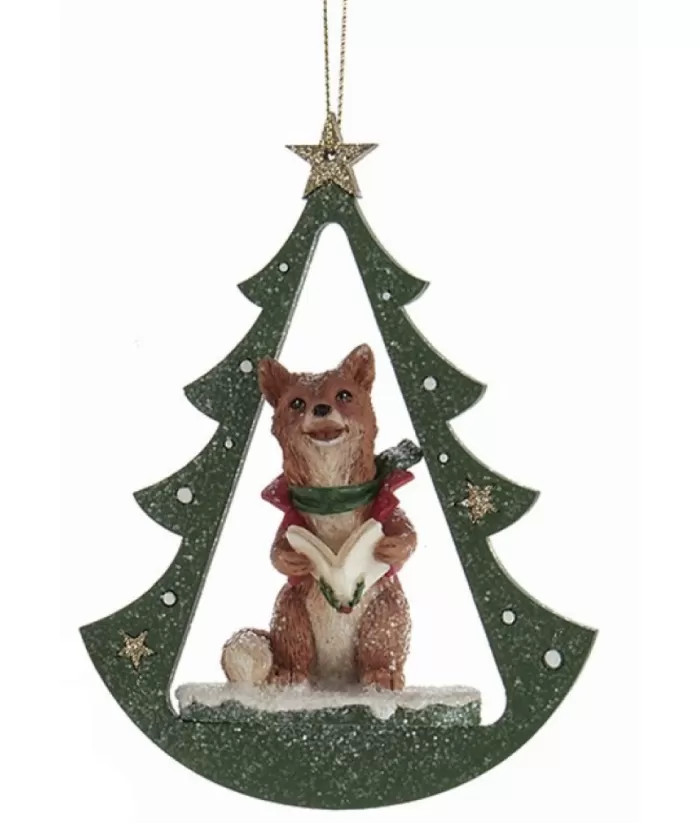 Boutique de Noël Enchanted Forest*Fox In Arch Ornament