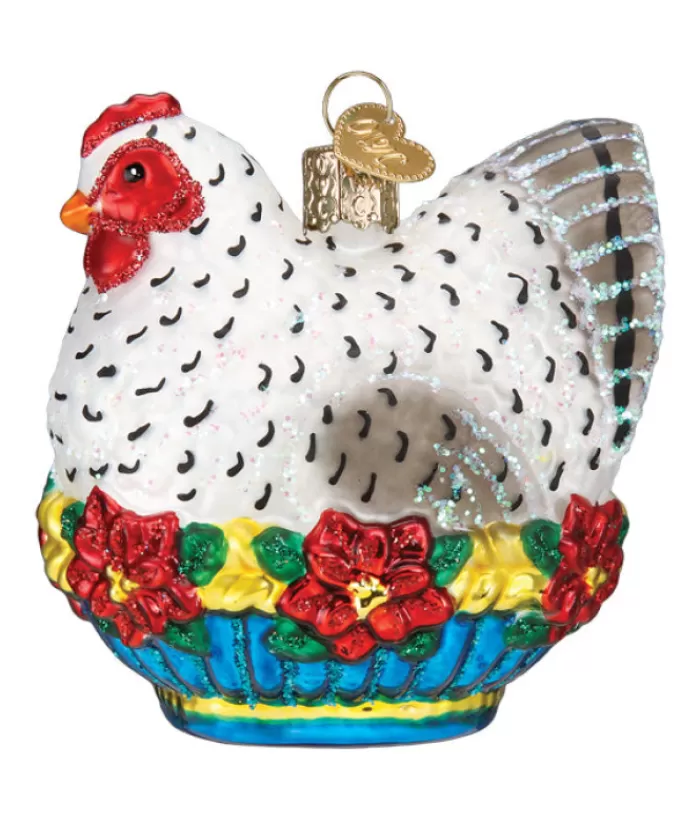 Fashion French Hen Glass Ornament Animals