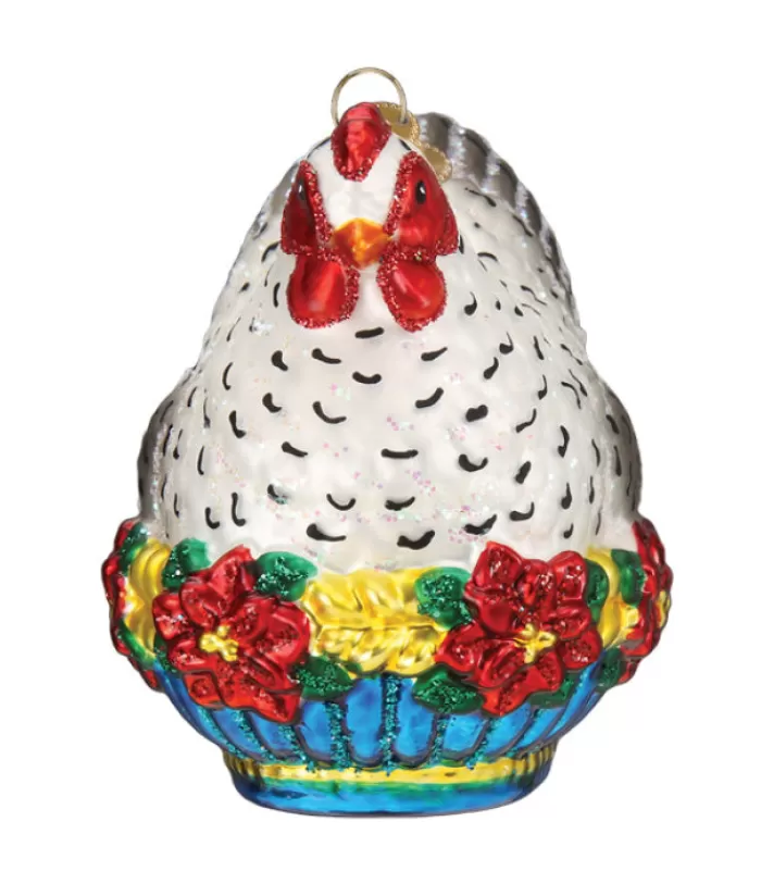 Fashion French Hen Glass Ornament Animals