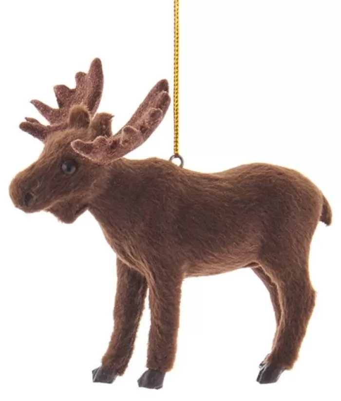 Boutique de Noël Enchanted Forest*Furry Brown Moose Ornament