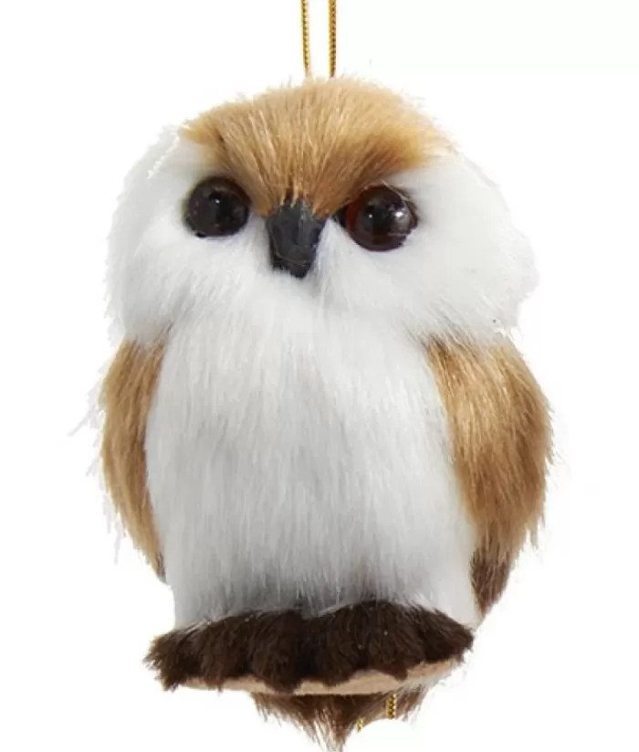 Boutique de Noël Birds & Owls*Furry Brown Owl Ornament