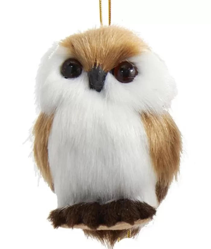 Cheap Furry Brown Owl Ornament Animals