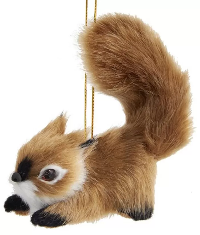 Boutique de Noël Enchanted Forest*Furry Brown Squirrel Ornament