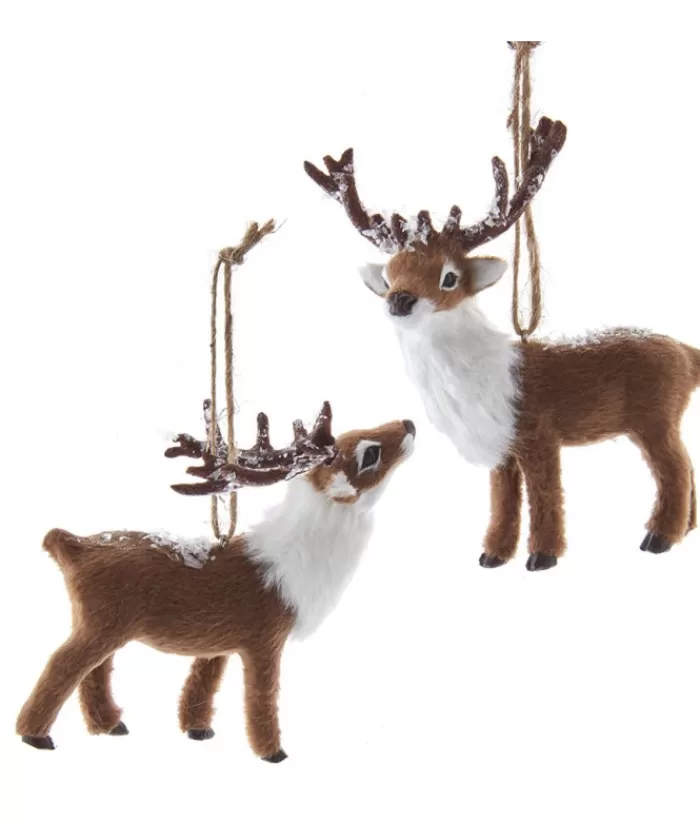 Shop Furry Deer With Snow Onament Family & Friends