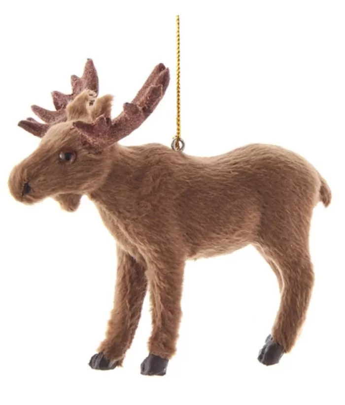 Boutique de Noël Enchanted Forest*Furry Light Brown Moose Ornament