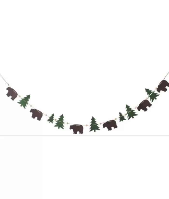 Clearance Garland, 5 Ft Long, Featuring Bears And Pine Trees Garlands