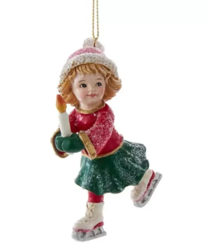 Boutique de Noël Santa'S Workshop*German Ice Skating Girl With Blond Hair, Ornament