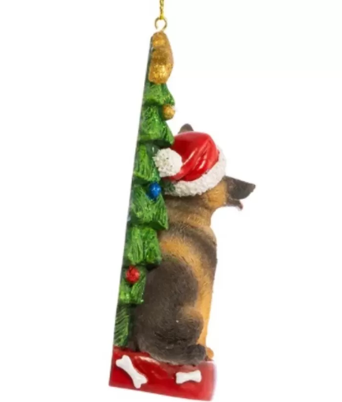 Boutique de Noël Family & Friends*German Sheperd Ornament With Christmas Tree