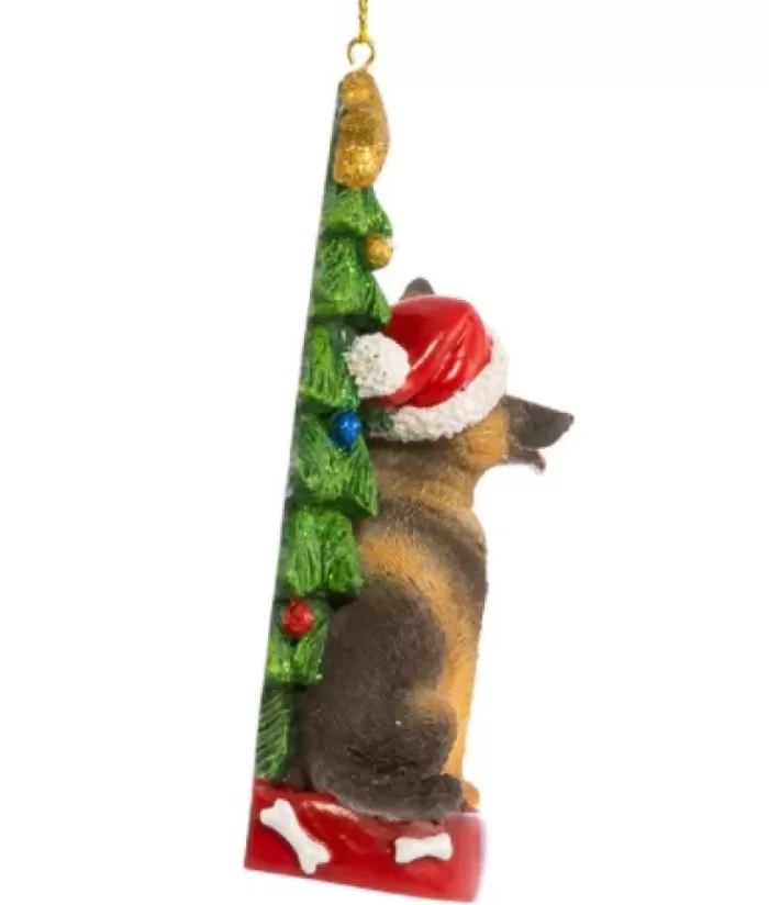 Online German Sheperd Ornament With Christmas Tree Dogs