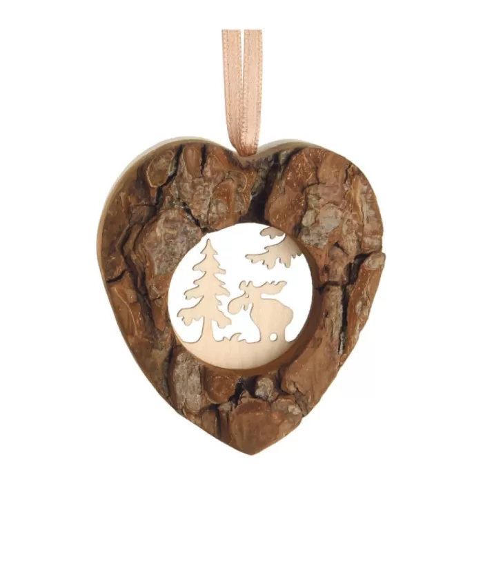 Boutique de Noël Rustic*German Wood, Ornament, Heart