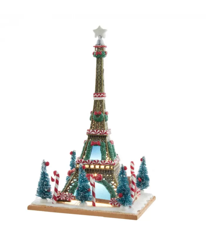 Store Gingerbread Eiffel Tower 10" Led Miscellaneous