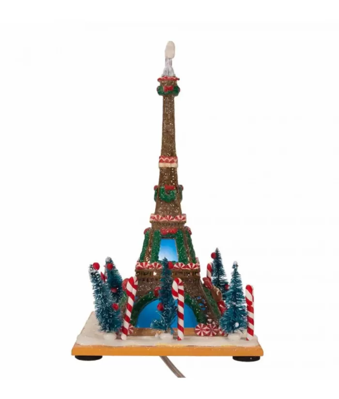 Boutique de Noël Ginger Bread & Candy Shoppe*Gingerbread Eiffel Tower 10" Led