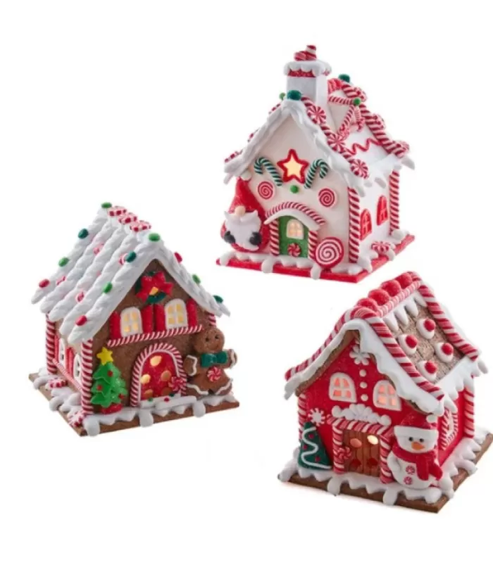 Boutique de Noël Ginger Bread & Candy Shoppe*Gingerbread House 6" Led