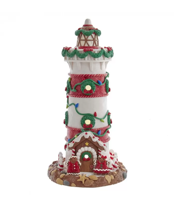 Clearance Gingerbread Lighthouse 13.5" Led Miscellaneous