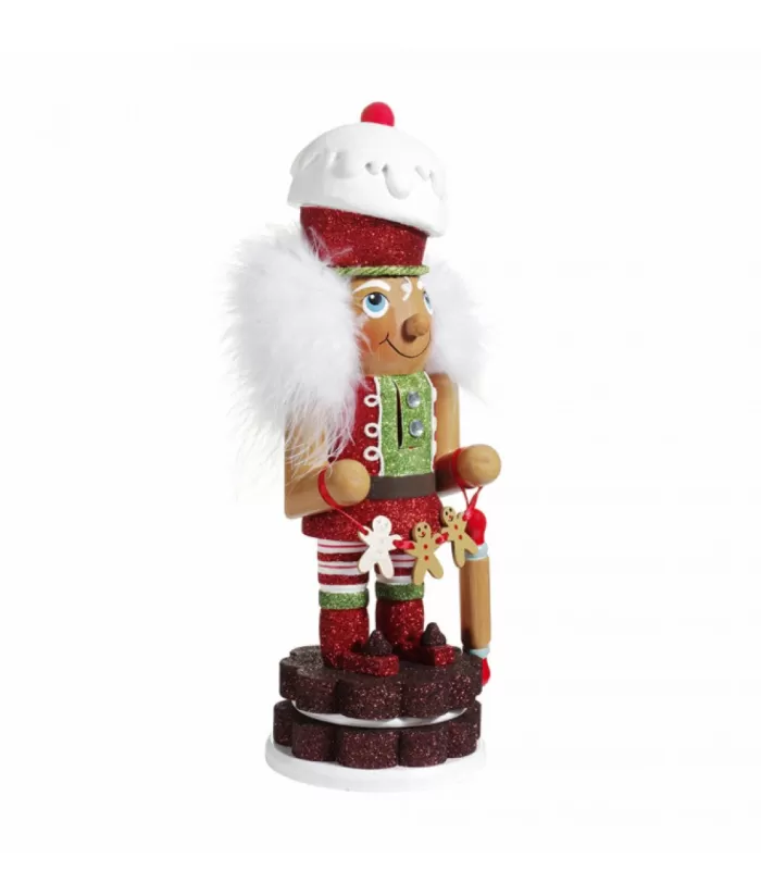 Boutique de Noël Mom'S Kitchen & Bakery*Gingerbread Nutcracker With Cookie Garland 12" Tall