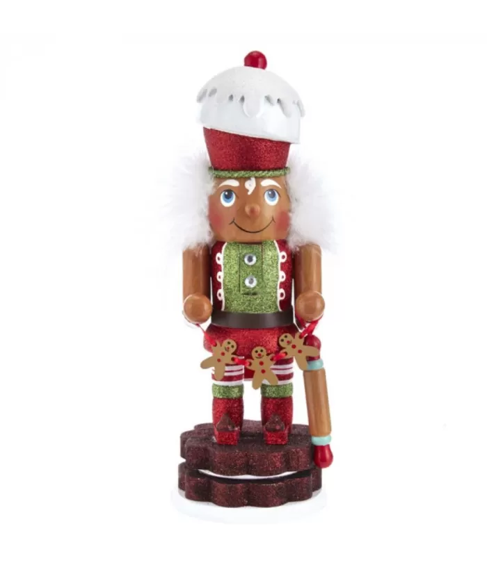 Boutique de Noël Mom'S Kitchen & Bakery*Gingerbread Nutcracker With Cookie Garland 12" Tall