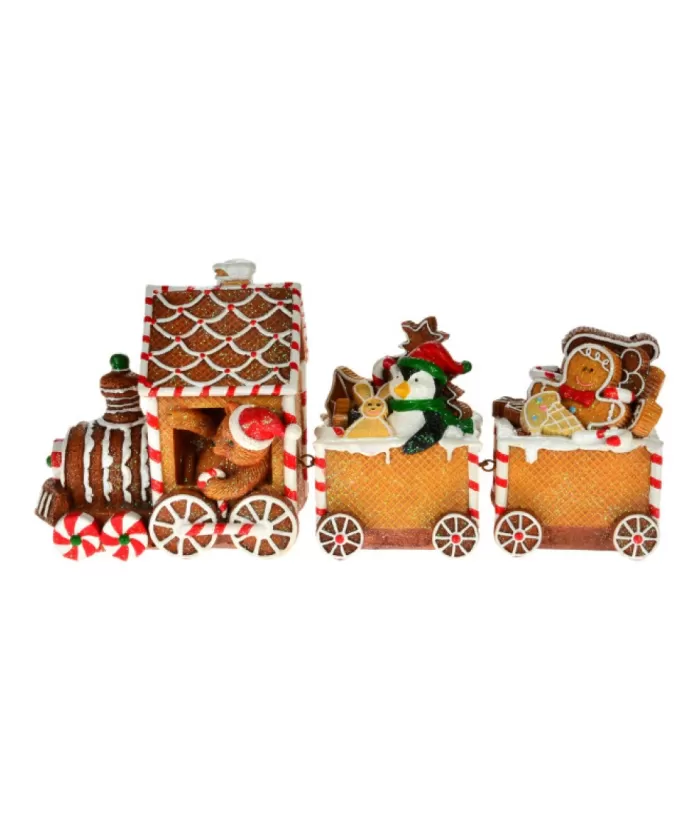 Boutique de Noël Ginger Bread Houses*Gingerbread Train (3 Pieces)