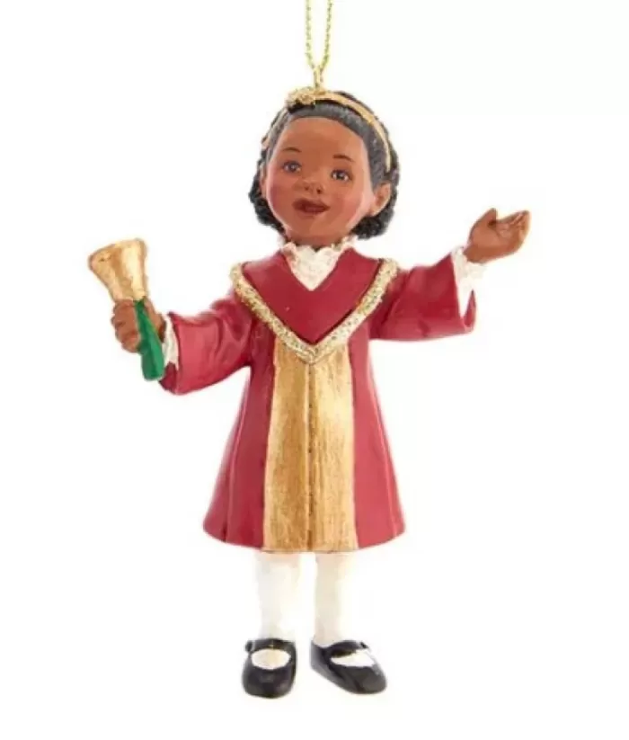 Boutique de Noël African American*Girl Bell Ringer, Ornament